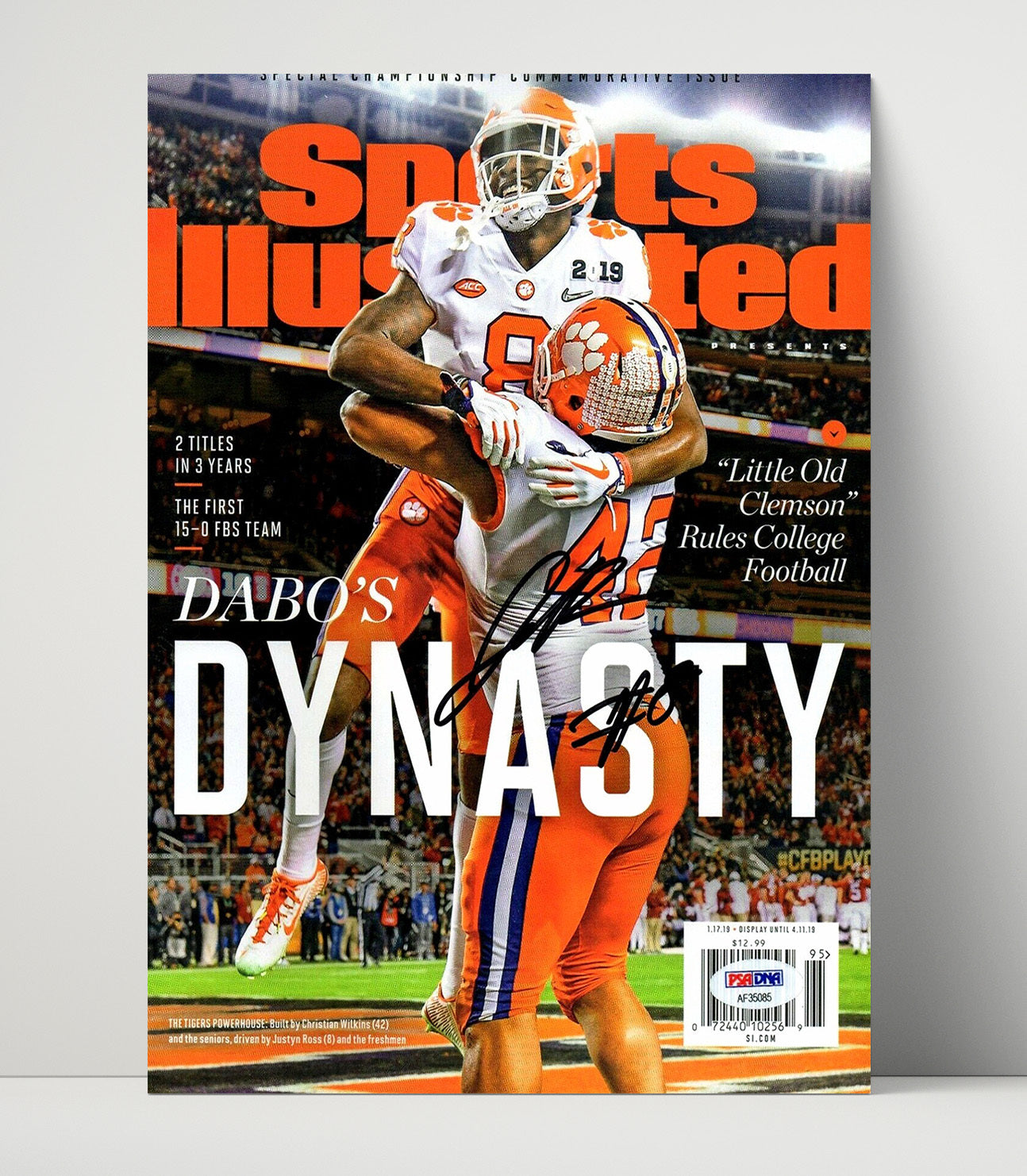 Clemson Football Justyn Ross Dynasty Rise SI Cover College Football Wall Art 16x20 Unframed Print wall art print – College Football decor