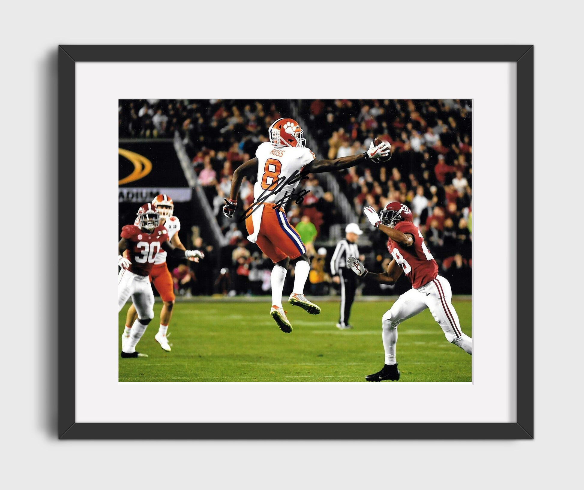 Clemson Football - Justyn Ross Leaping Catch vs Alabama 8x10 Gallery Frame college football wall art