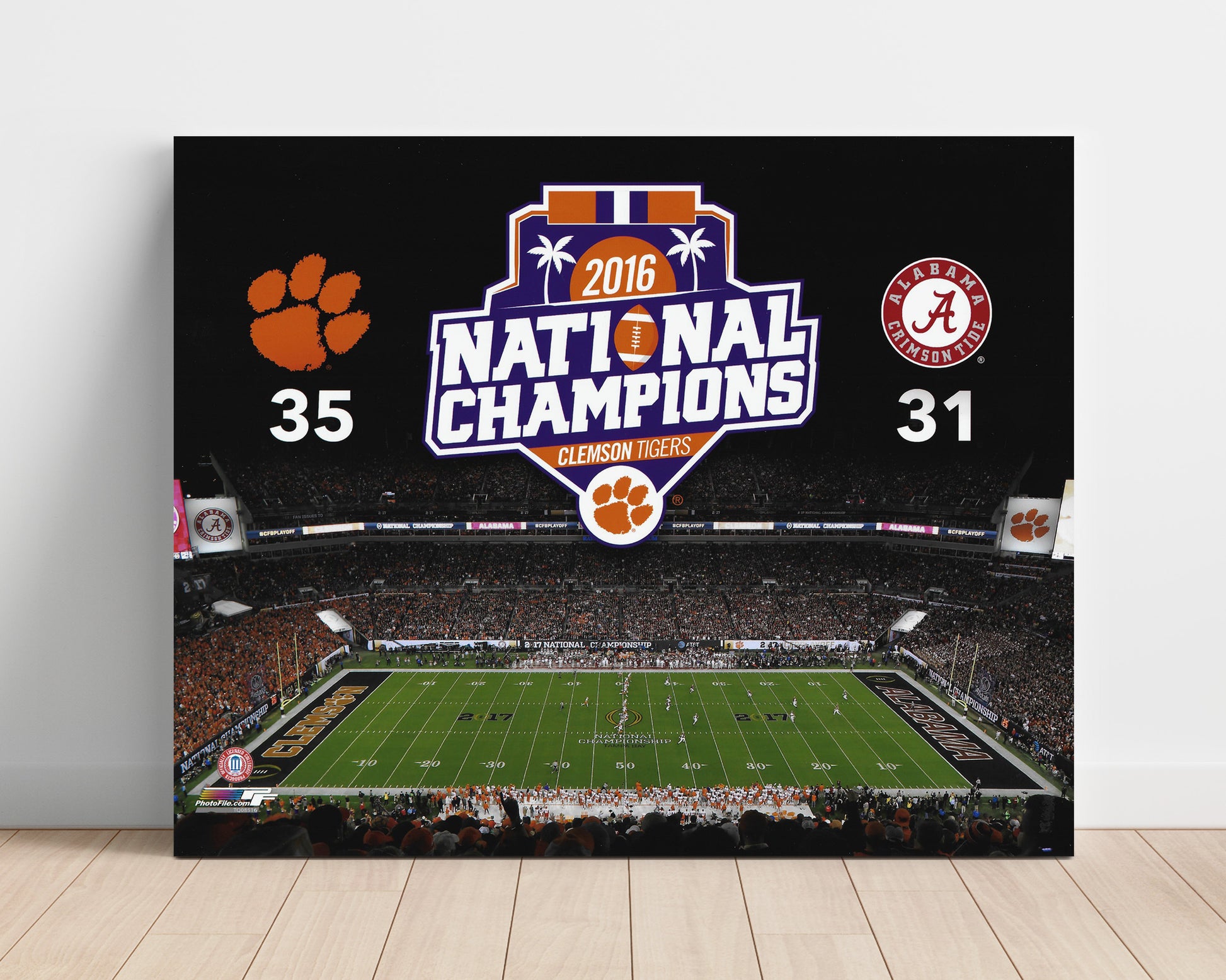 Clemson Football - National Championship Scoreboard 8x10 Unframed Print college football wall art