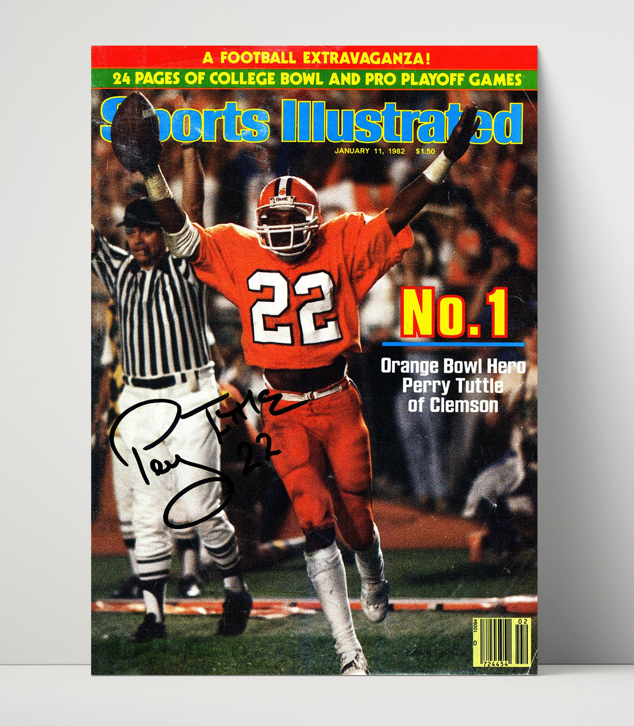 Clemson Football Perry Tuttle Orange Bowl Legend SI Cover 1982 College Football Wall Art 16x20 Unframed Print wall art print – College Football decor