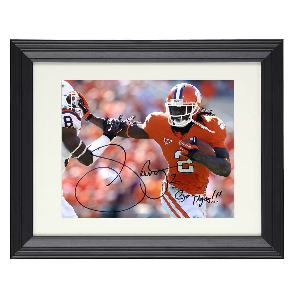 Clemson Football - Sammy Watkins Stiff Arm Drive 8x10 Beveled Frame college football wall art