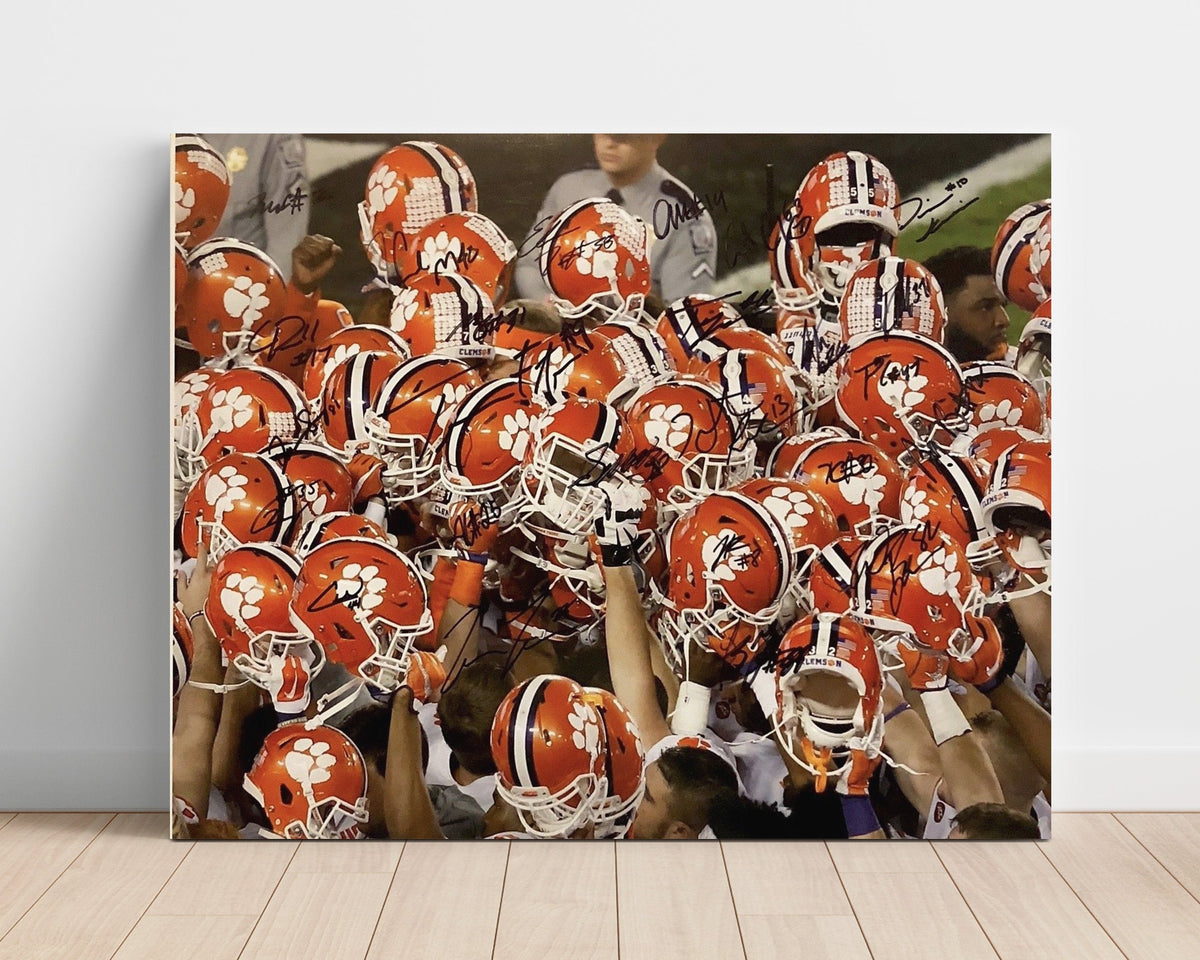 Clemson Football - Team Helmet Unity Huddle 8x10 Unframed Print college football wall art