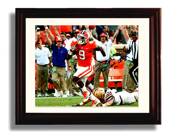 Clemson Football Travis Etienne Championship Run 2018 College Football Wall Art 8x10 Beveled Frame wall art print – College Football decor