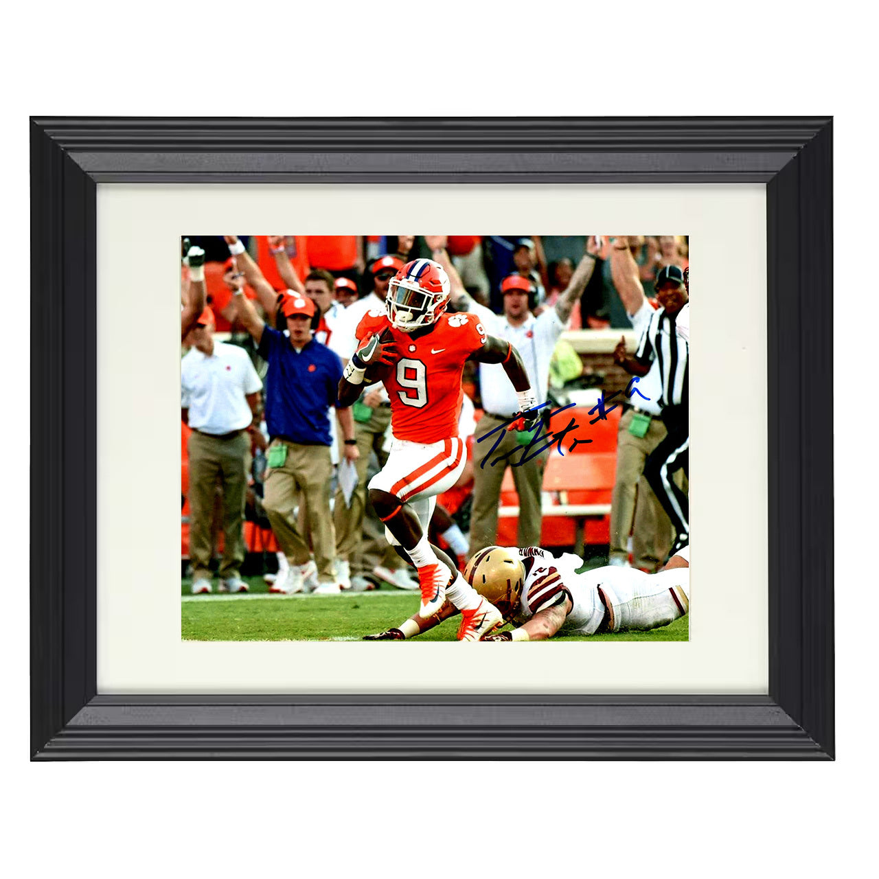 Clemson Football Travis Etienne Championship Run 2018 8x10 black beveled frame college football wall art