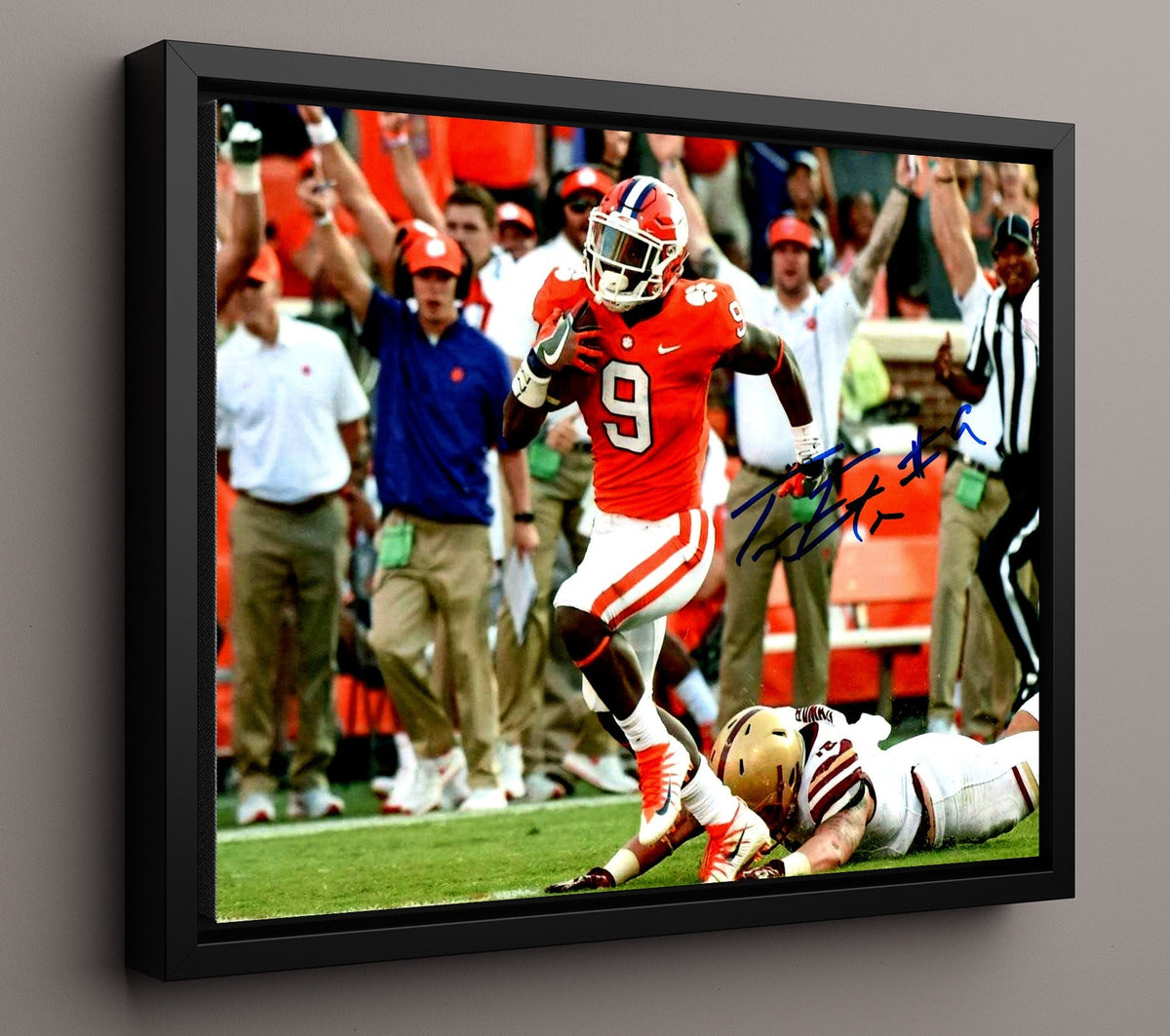 Clemson Football - Travis Etienne Championship Run 2018 8x10 Framed Canvas college football wall art