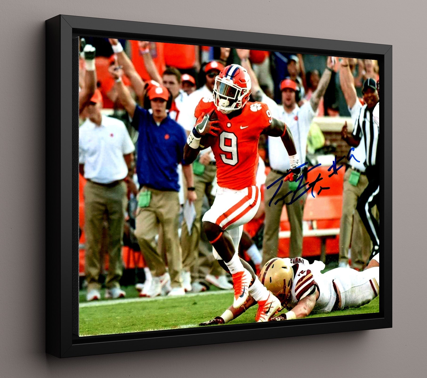 Clemson Football - Travis Etienne Championship Run 2018 8x10 Framed Canvas college football wall art