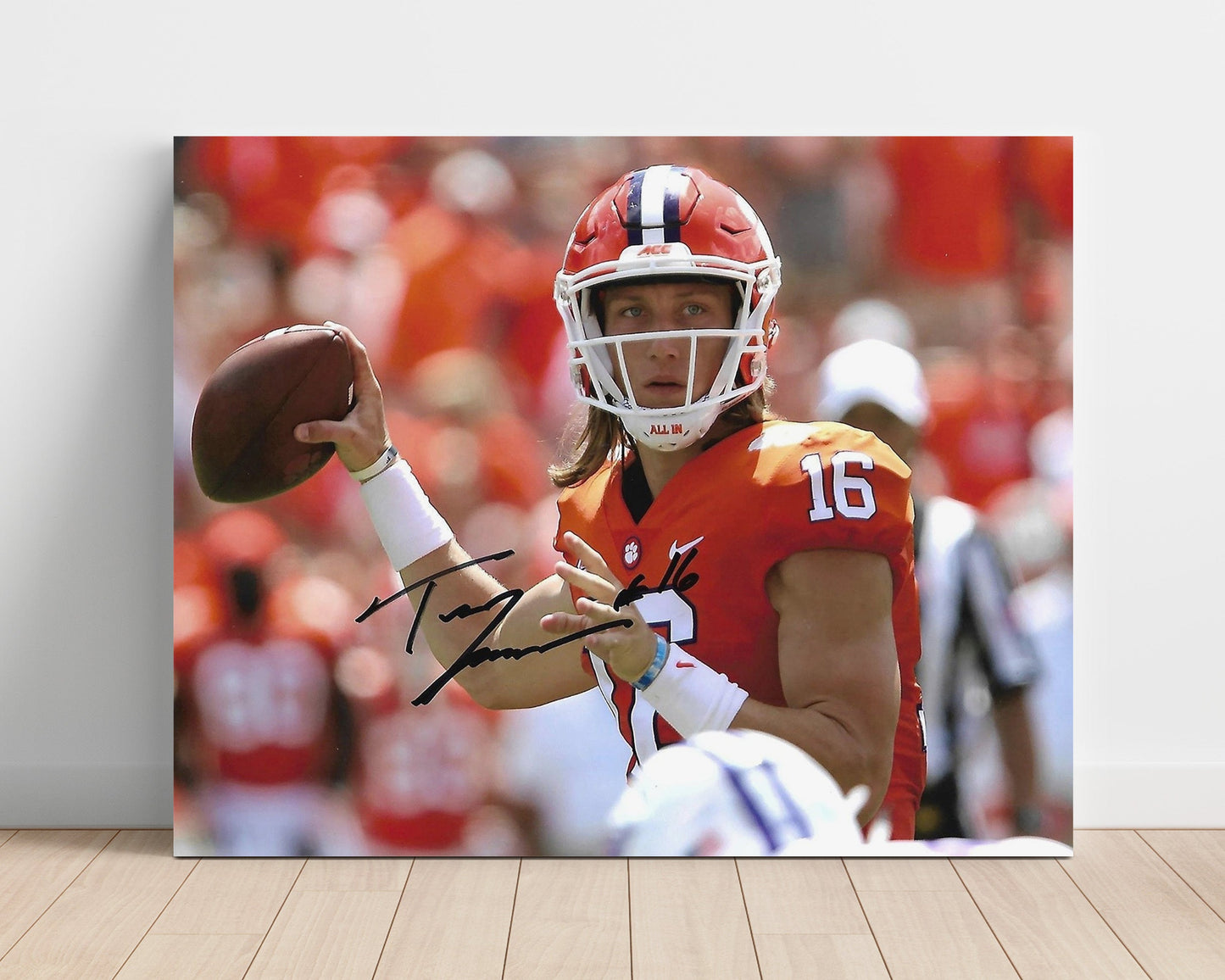 Clemson Football - Trevor Lawrence Locked In Throw 8x10 Unframed Print college football wall art