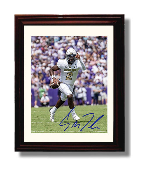Colorado Football Shedeur Sanders Prime Time Jr Spotlight College Football Wall Art 8x10 Beveled Frame wall art print – College Football decor