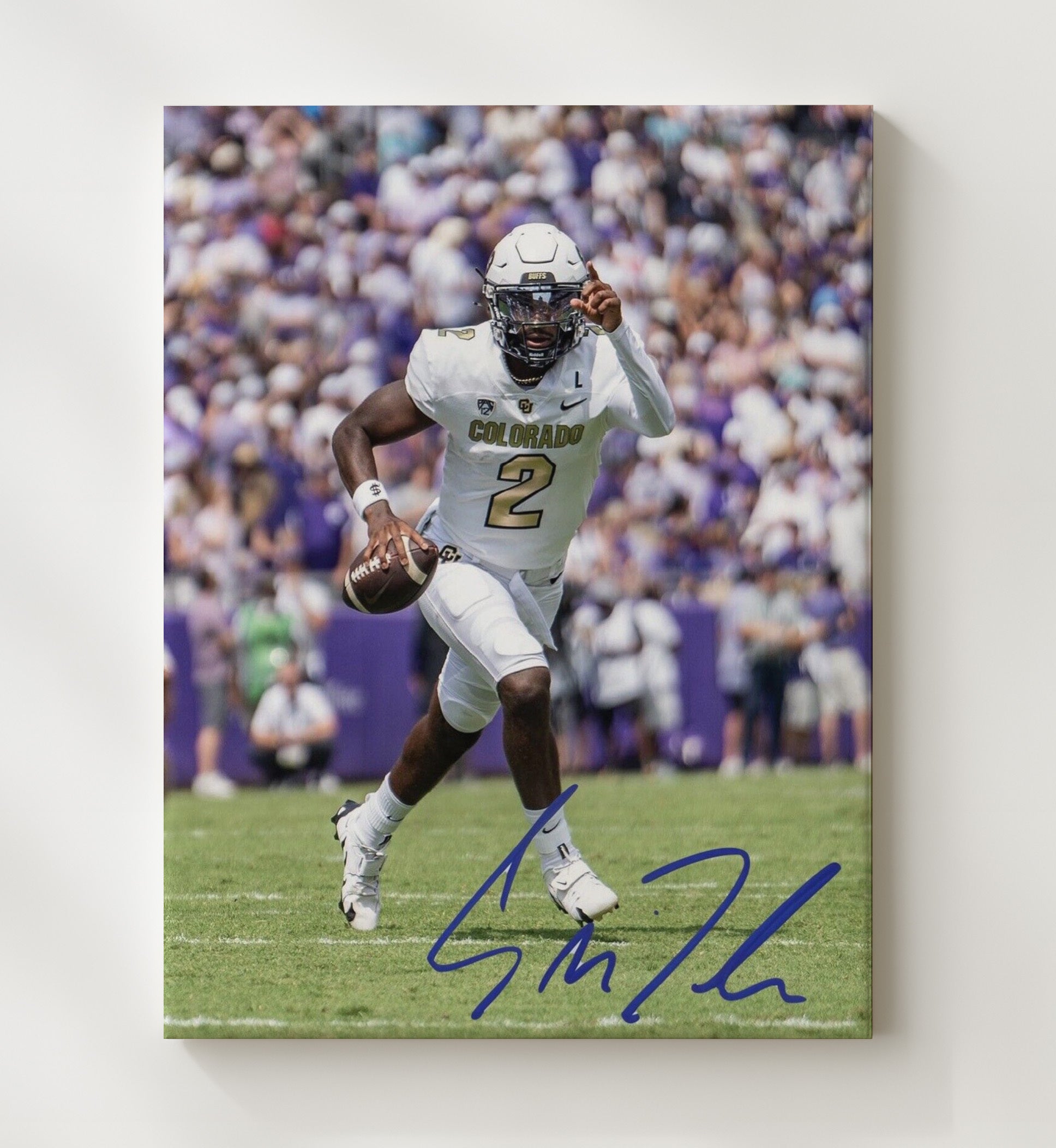 Colorado Football - Shedeur Sanders Prime Time Jr Spotlight 8x10 Canvas college football wall art