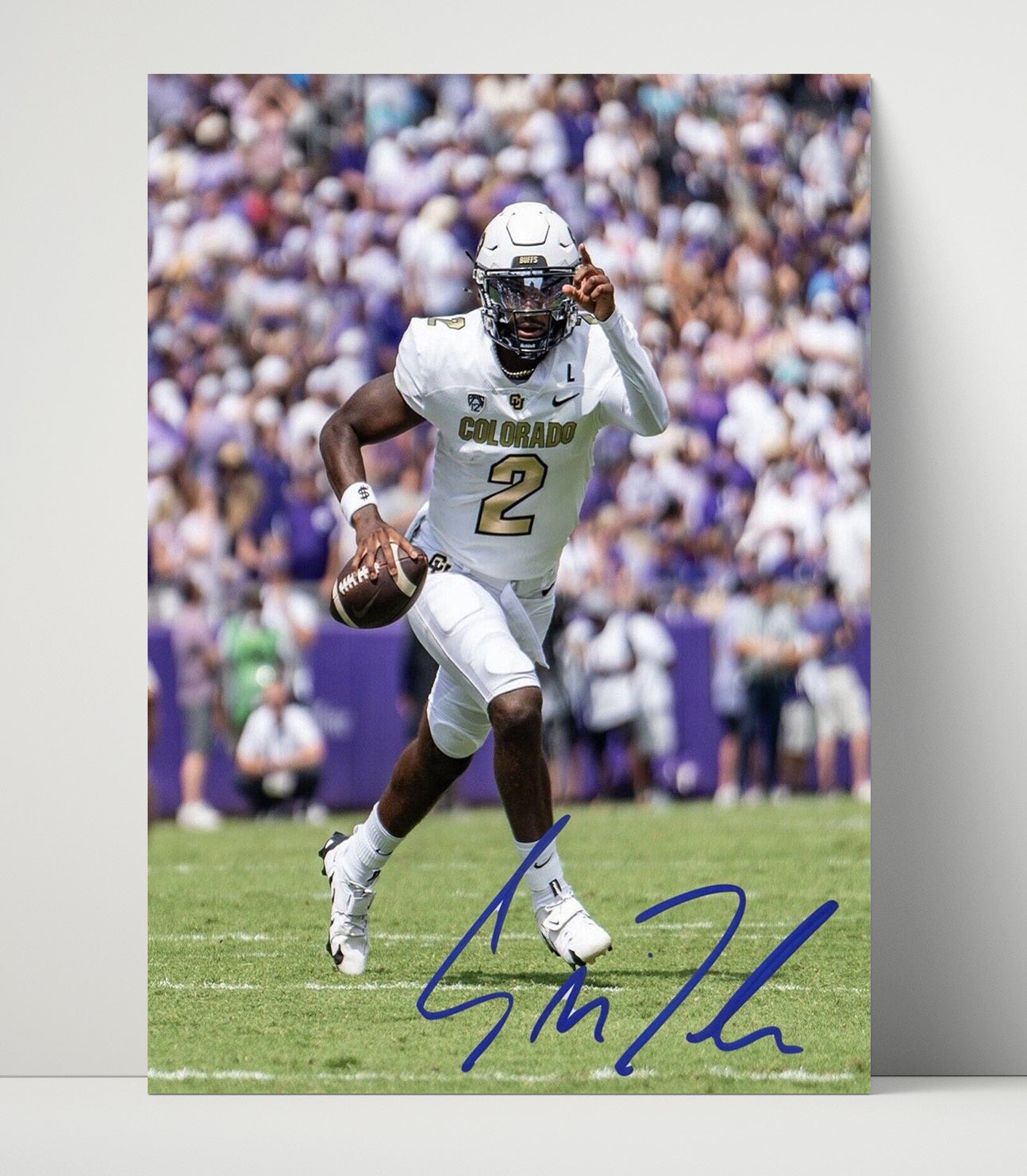 Colorado Football Shedeur Sanders Prime Time Jr Spotlight College Football Wall Art 16x20 Unframed Print wall art print – College Football decor