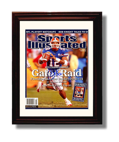 Florida Football Chris Leak Gator Raid SI Cover College Football Wall Art 8x10 Beveled Frame wall art print – College Football decor