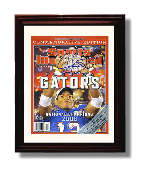 Florida Football Chris Leak National Champions SI Cover 2006 College Football Wall Art 8x10 Beveled Frame wall art print – College Football decor