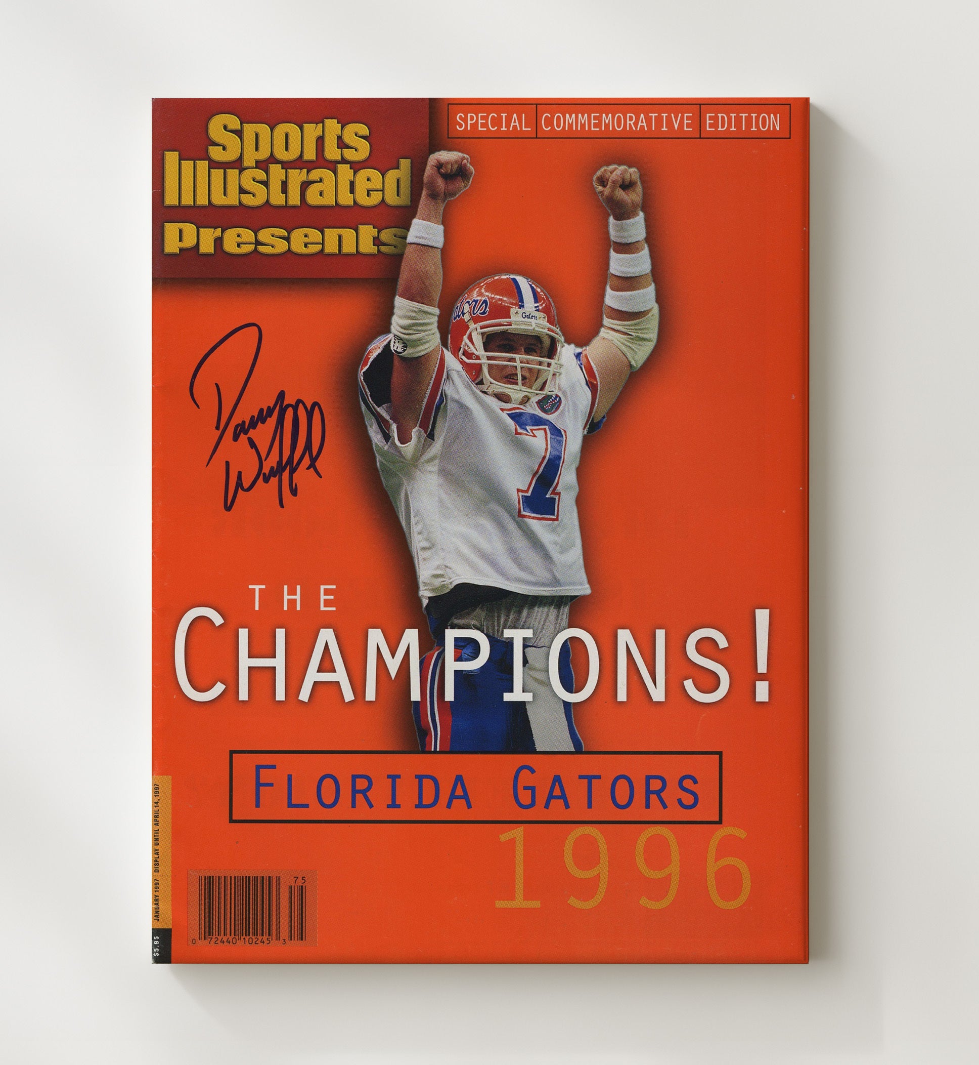 Florida Football - Danny Wuerffel Champions SI Cover 1996 8x10 Canvas college football wall art