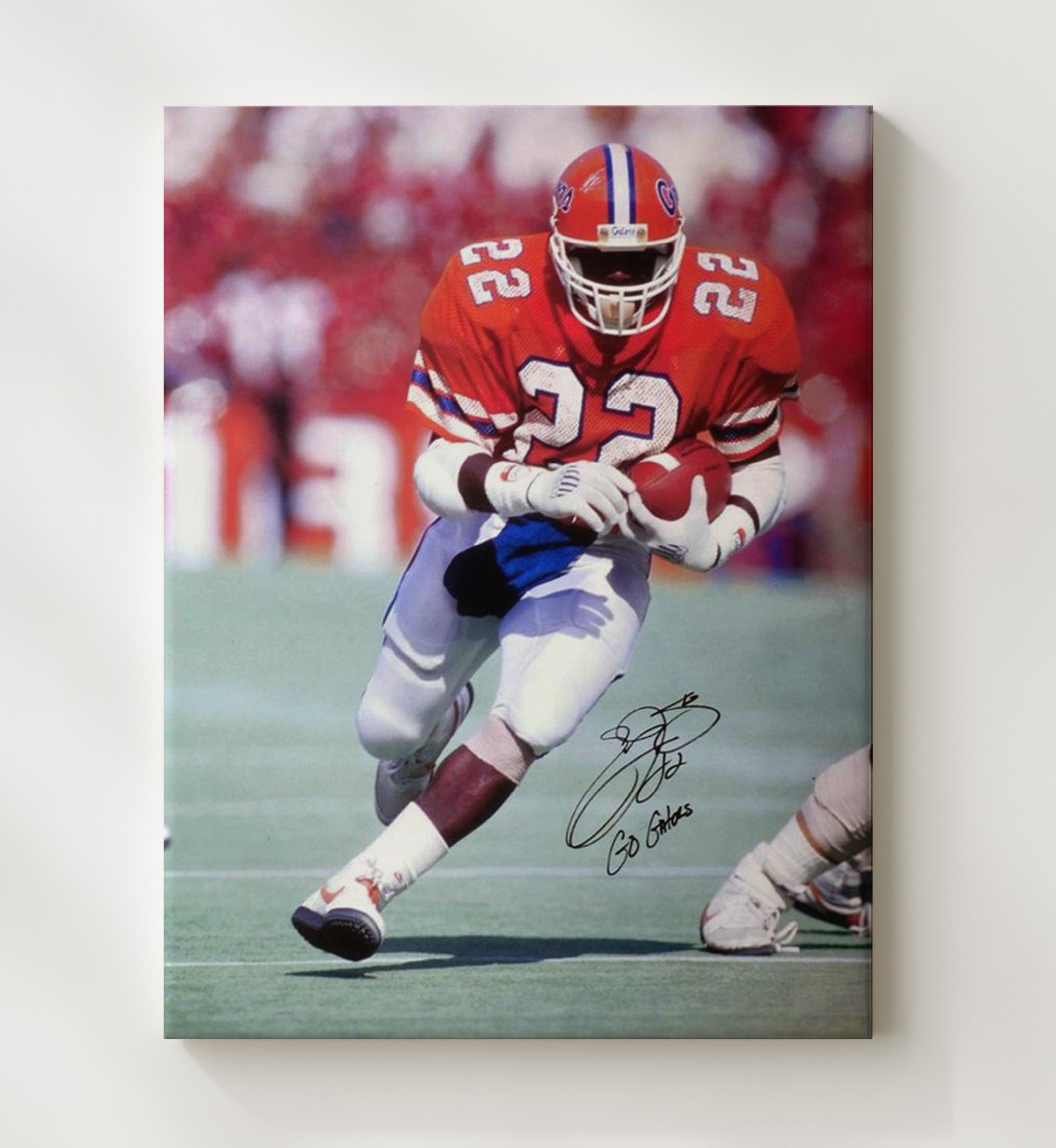 Florida Football - Emmitt Smith Rushing Through Defense 8x10 Canvas college football wall art