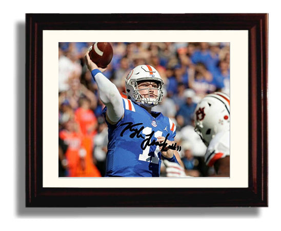 Florida Football - Kyle Trask Deep Pass Release 8x10 Beveled Frame college football wall art