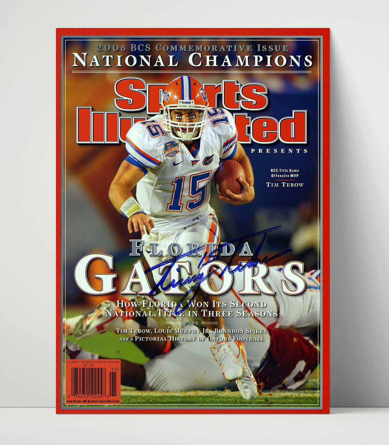 Florida Football Tebow National Championship MVP Dynasty Run 2008 SI College Football Wall Art 16x20 Unframed Print wall art print – College Football decor