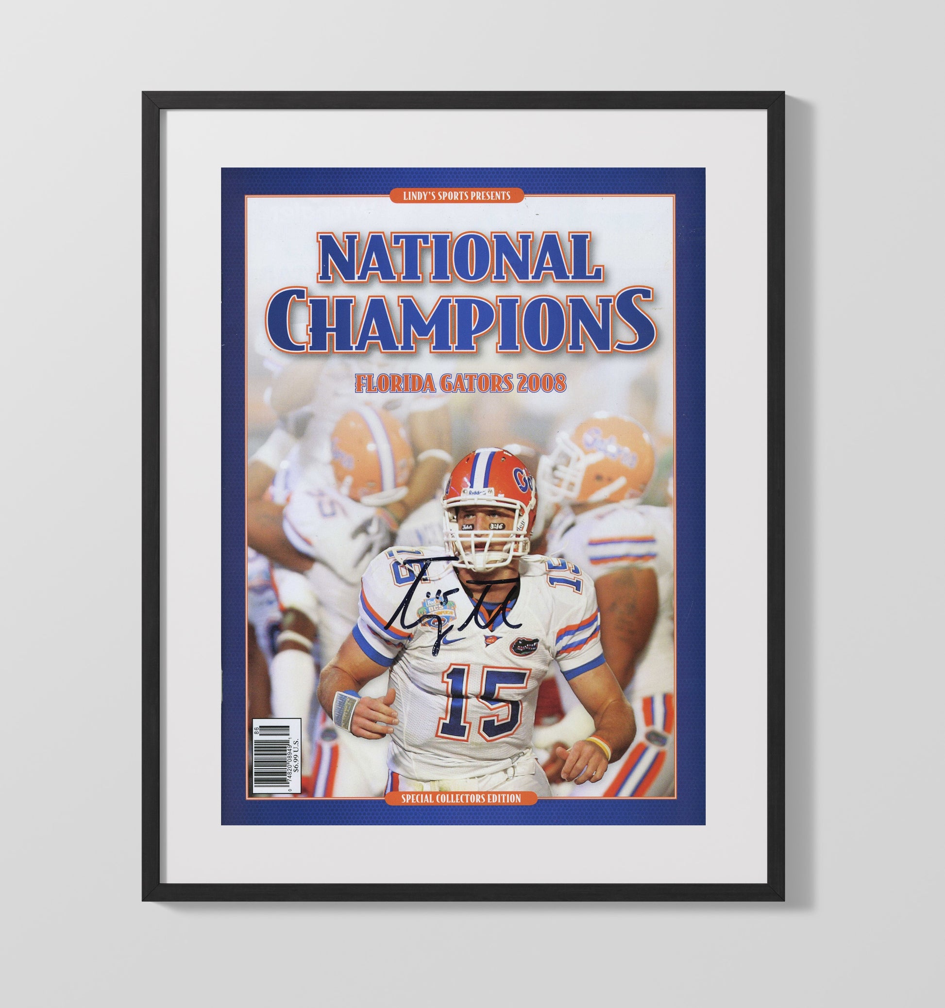 Florida Football Tim Tebow Championship Pose College Football Wall Art 16x20 Gallery Frame wall art print – College Football decor