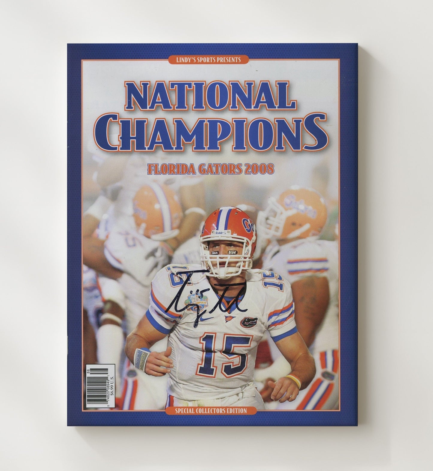 Florida Football - Tim Tebow Championship Pose 8x10 Canvas college football wall art