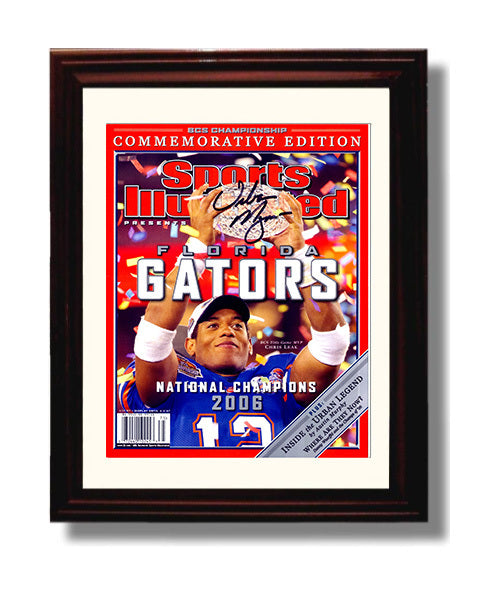 Florida Football Urban Meyer BCS Championship Celebration 2006 SI Commemorative College 8x10 Beveled Frame wall art print – College Football decor