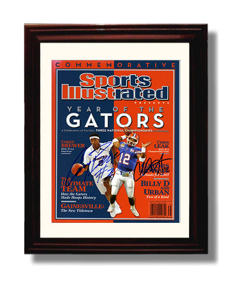 Florida Football Year of the Gators SI Cover Champions College Football Wall Art 8x10 Beveled Frame wall art print – College Football decor