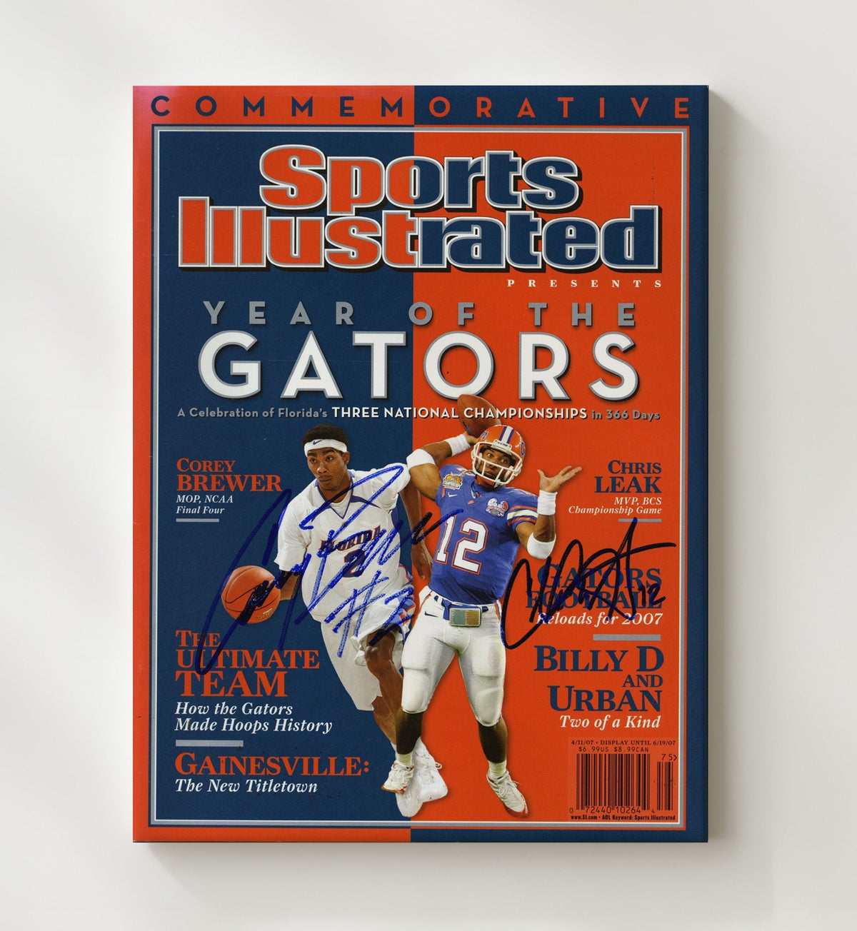 Florida Football - Year of the Gators SI Cover Champions 8x10 Canvas college football wall art