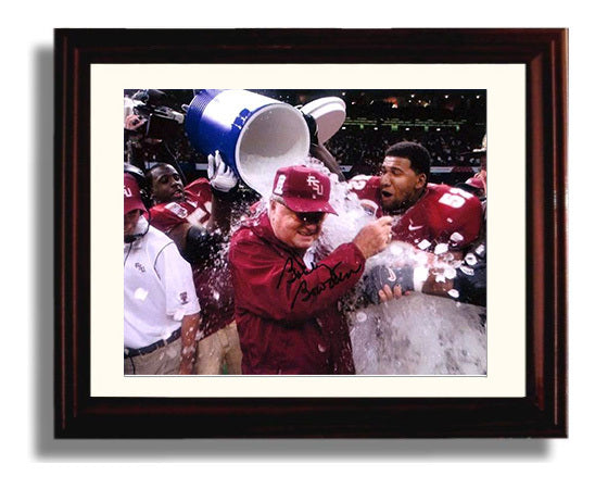Florida State Football Bobby Bowden Ice Bath Celebration College Football Wall Art 8x10 Beveled Frame wall art print – College Football decor