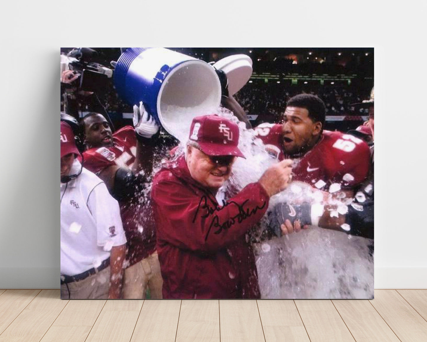 Florida State Football Bobby Bowden Ice Bath Celebration College Football Wall Art 16x20 Unframed Print wall art print – College Football decor