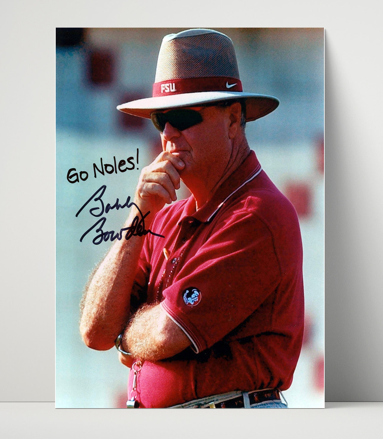 Florida State Football Bobby Bowden Sideline Focus Portrait College Football Wall Art 16x20 Unframed Print wall art print – College Football decor