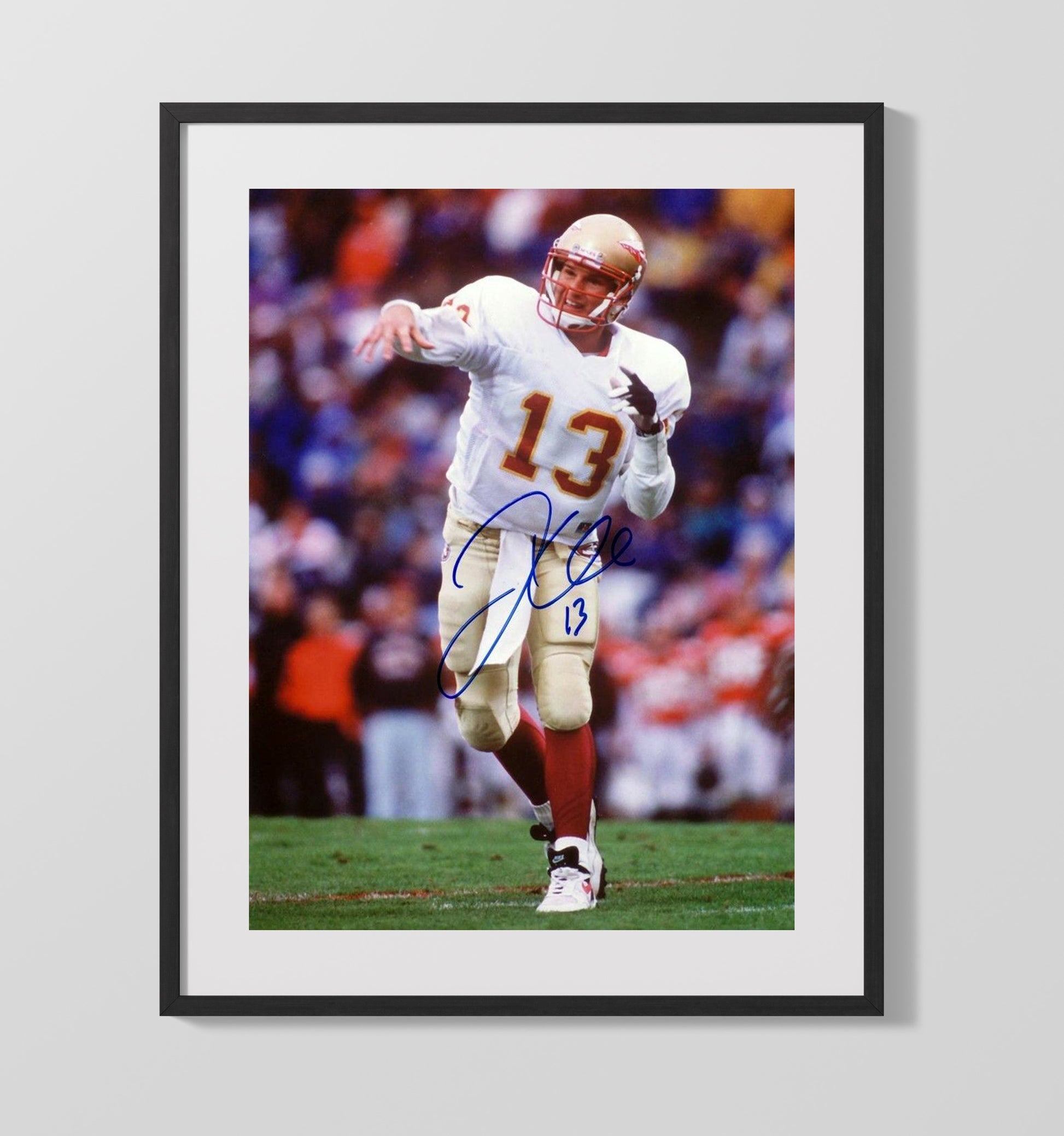 Florida State Football Danny Kanell Pocket Pass College Football Wall Art 16x20 Gallery Frame wall art print – College Football decor