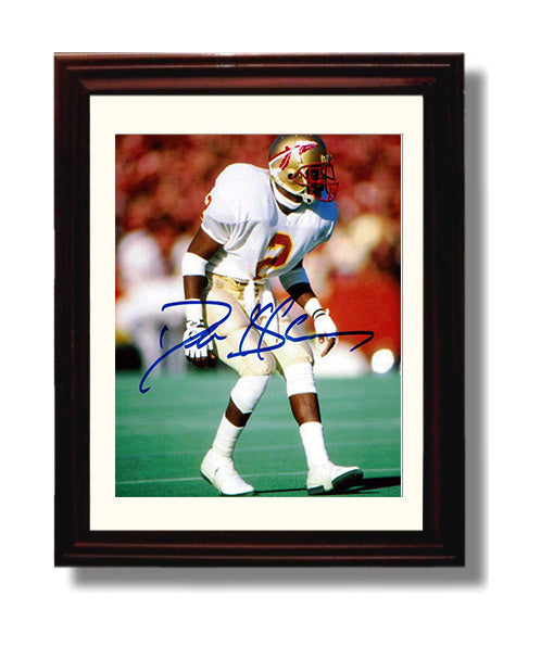 Florida State Football Deion Sanders Prime Time Coverage Pose College Football Wall Art 8x10 Beveled Frame wall art print – College Football decor