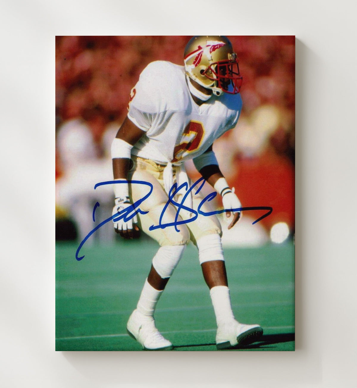 Florida State Football - Deion Sanders Prime Time Coverage Pose 8x10 Canvas college football wall art