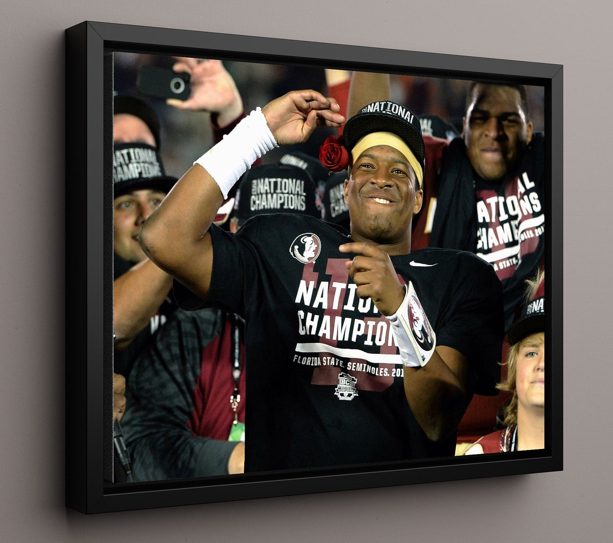 Florida State Football - Jameis Winston Rose Bowl Moment 8x10 Framed Canvas college football wall art