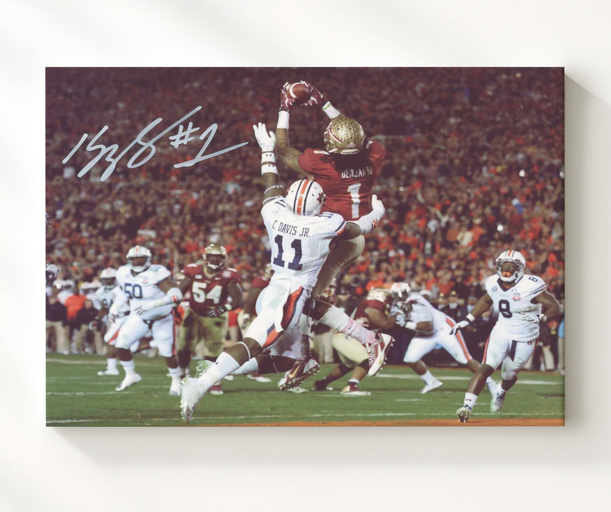 Florida State Football - Kelvin Benjamin Game Winning Catch 8x10 Canvas college football wall art