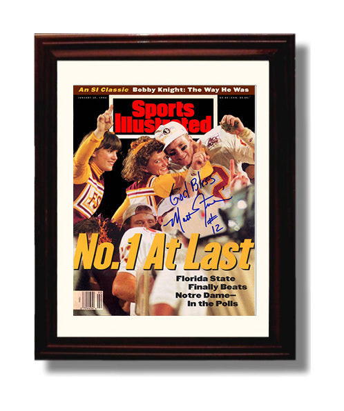 Florida State Football National Title Celebration SI Cover 1993 College Football Wall Art 8x10 Beveled Frame wall art print – College Football decor