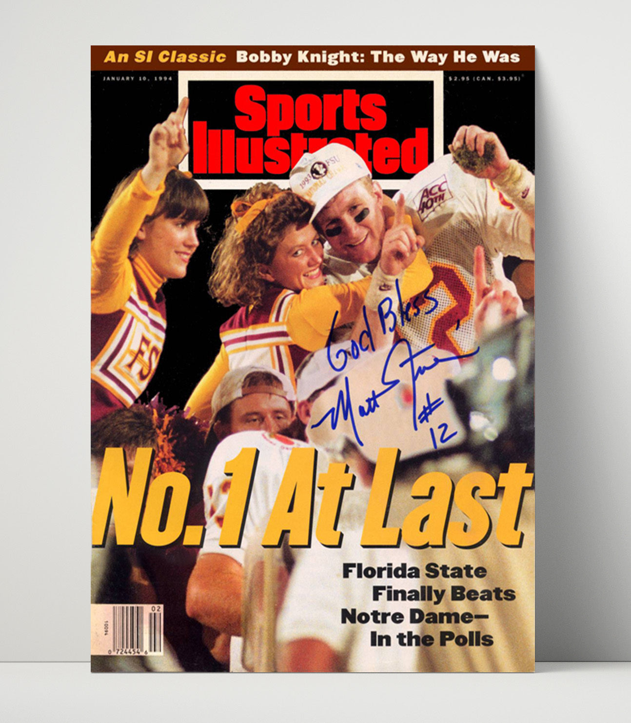 Florida State Football National Title Celebration SI Cover 1993 College Football Wall Art 16x20 Unframed Print wall art print – College Football decor