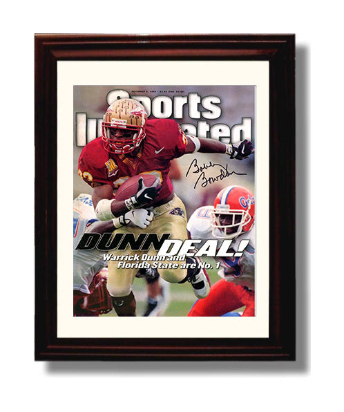 Florida State Football Warrick Dunn Breakaway Run SI Cover 1996 College Football Wall Art 8x10 Beveled Frame wall art print – College Football decor
