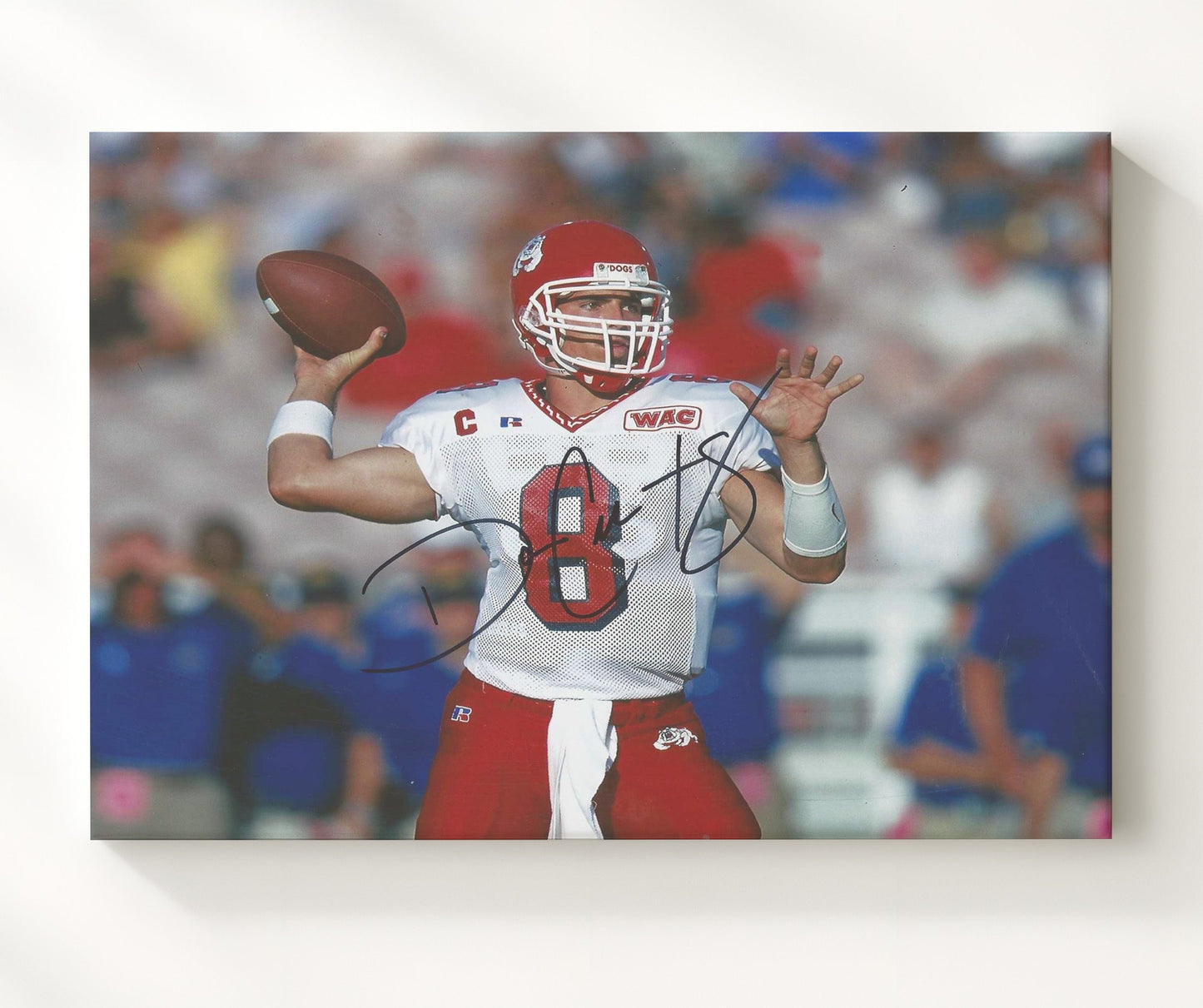 Fresno State Football - David Carr Passing Motion 8x10 Canvas college football wall art