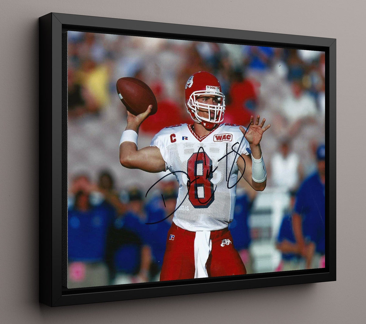 Fresno State Football - David Carr Passing Motion 8x10 Framed Canvas college football wall art