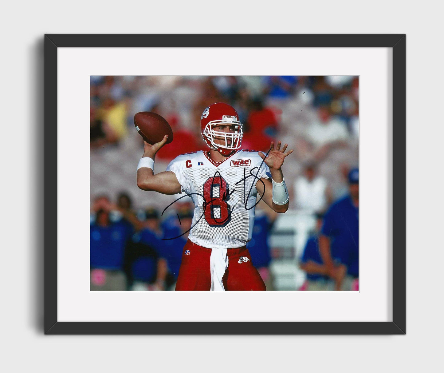 Fresno State Football - David Carr Passing Motion 8x10 Gallery Frame college football wall art
