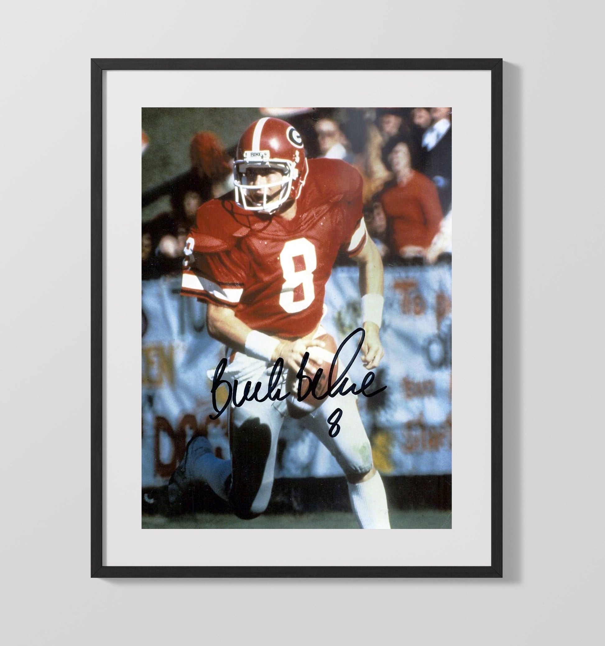 Georgia Buck Belue Bulldog Breakaway College Football Wall Art 16x20 Gallery Frame wall art print – College Football decor