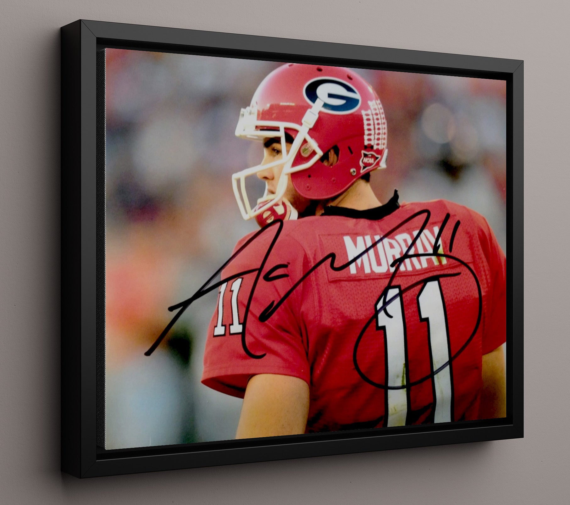 Georgia Football - Aaron Murray Field General Passing Moment 8x10 Framed Canvas college football wall art