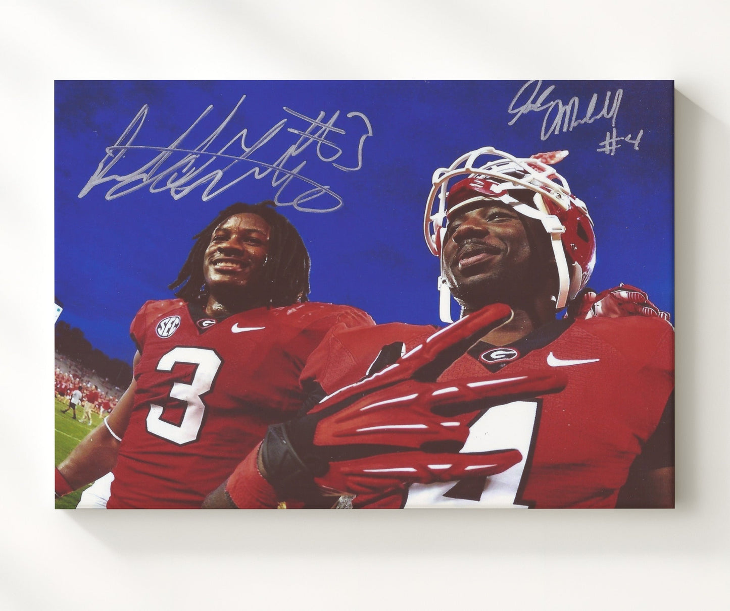 Georgia Football - Gurley and Michel Dynamic Backfield Duo 8x10 Canvas college football wall art