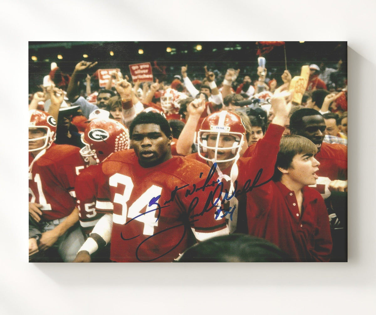 Georgia Football - Herschel Walker 1980 Championship Era Power Run 8x10 Canvas college football wall art