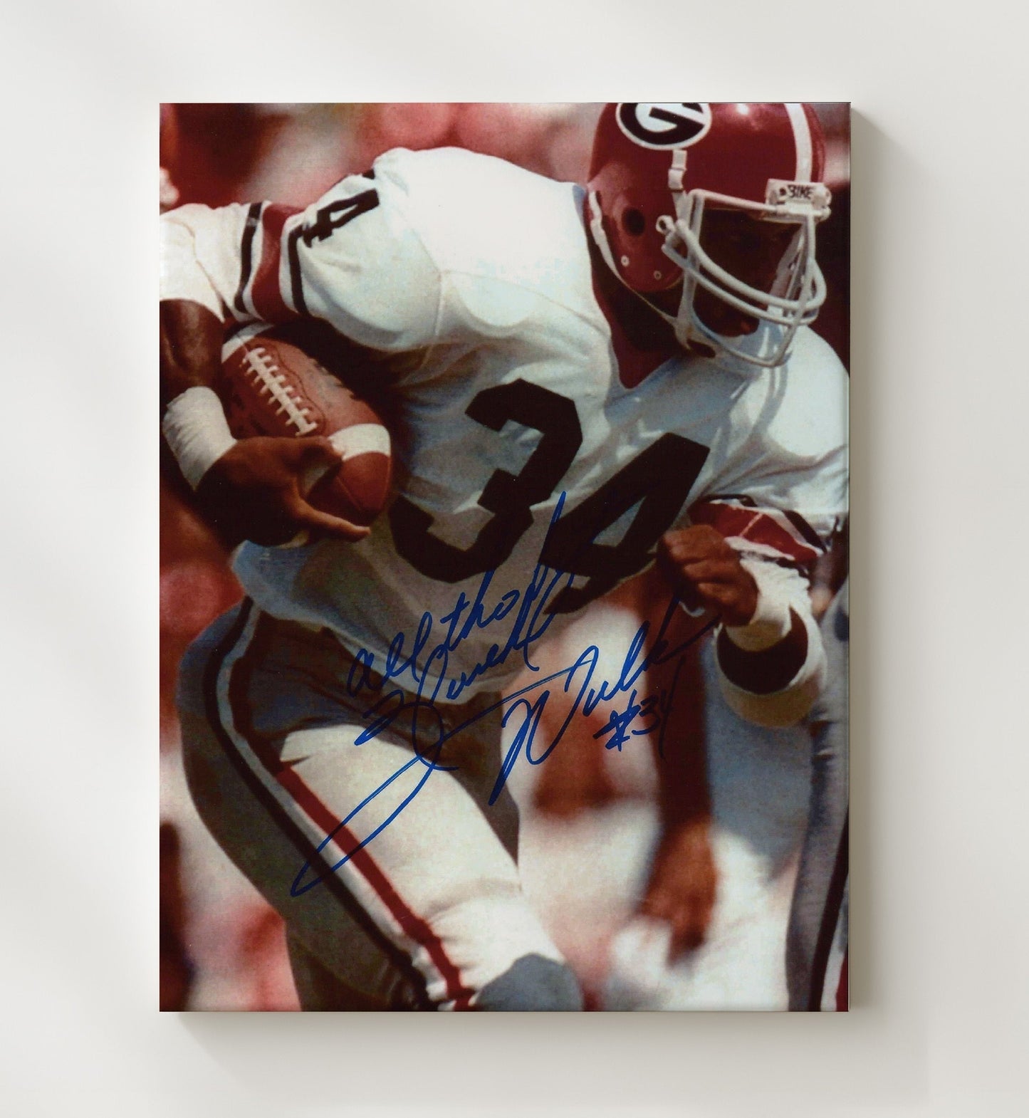 Georgia Football - Herschel Walker Power Run Action 8x10 Canvas college football wall art