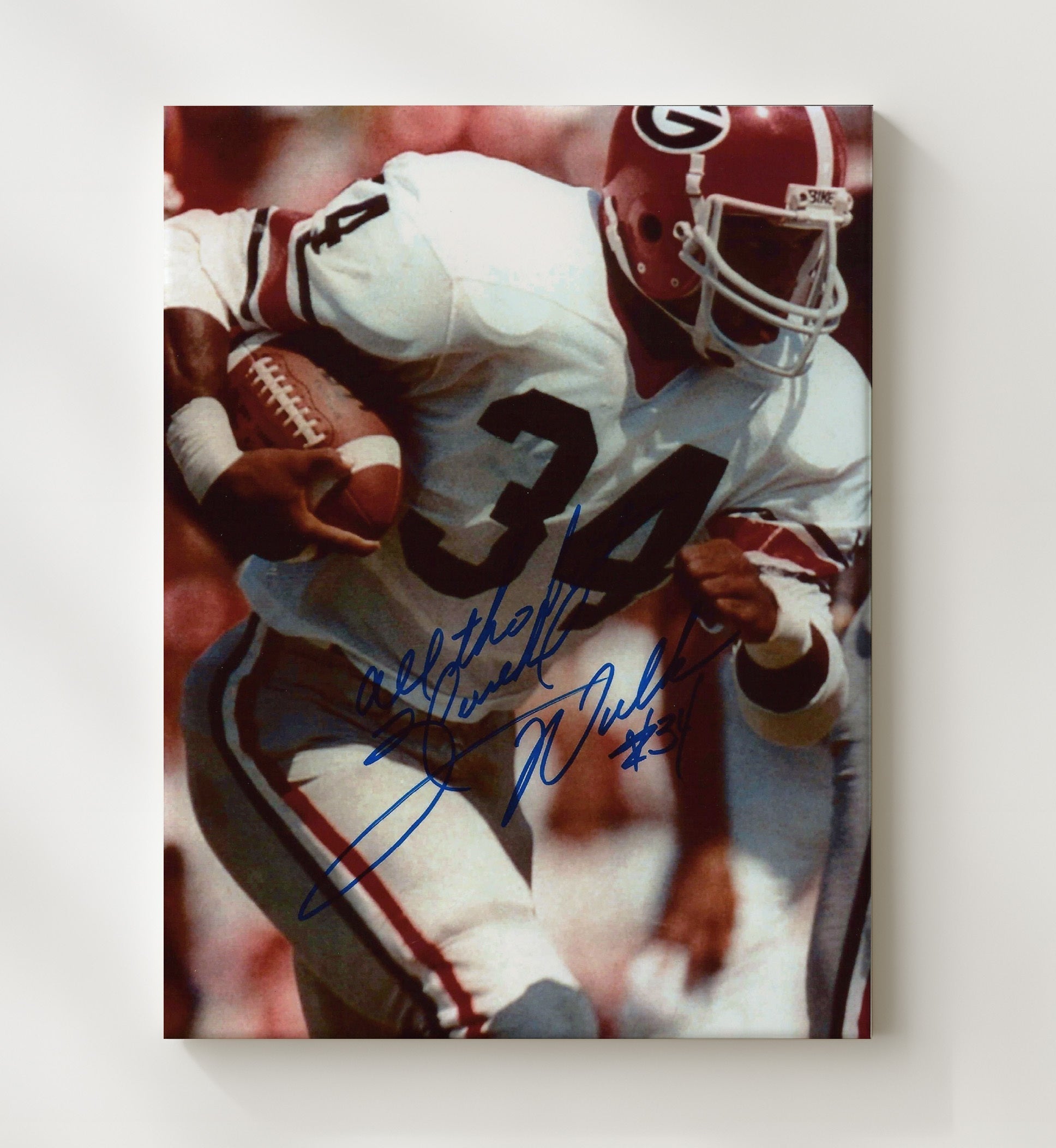 Georgia Football - Herschel Walker Power Run Action 8x10 Canvas college football wall art