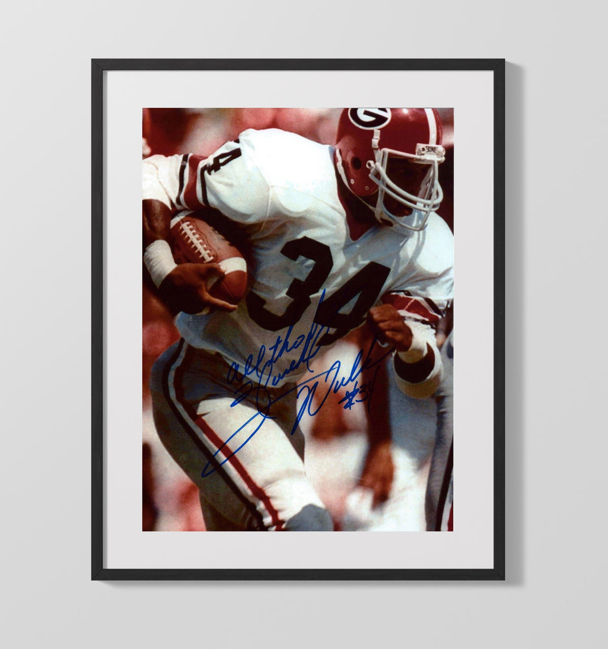 Georgia Football - Herschel Walker Power Run Action 8x10 Gallery Frame college football wall art