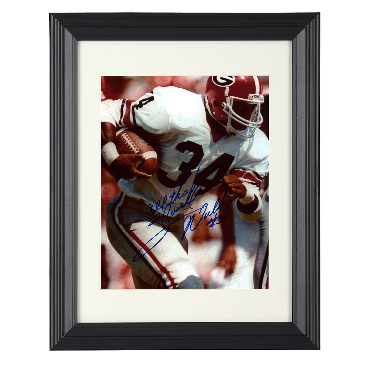 Georgia Football - Herschel Walker Power Run Action 8x10 Beveled Frame college football wall art