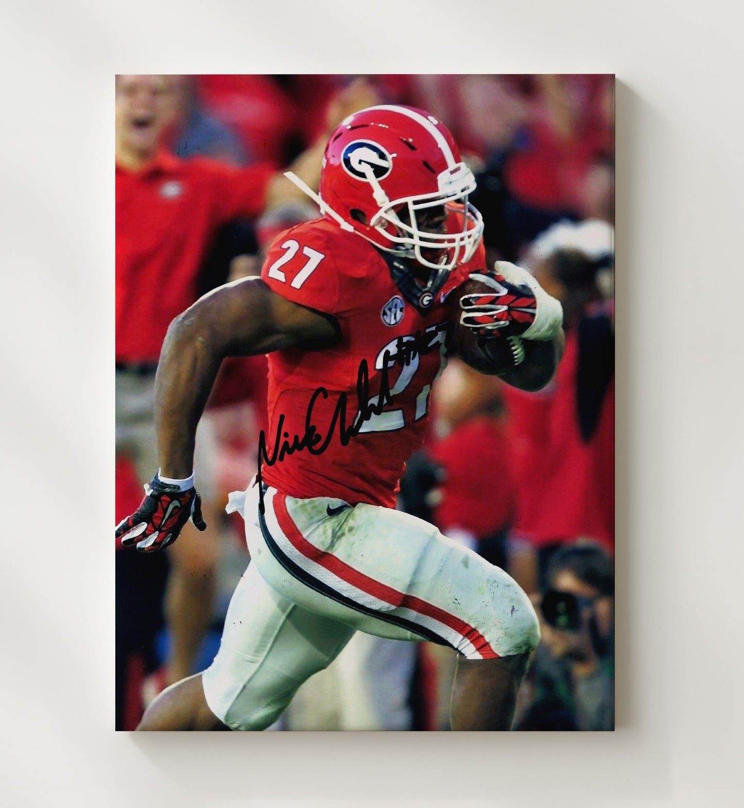 Georgia Football - Nick Chubb Breakaway Run Power 8x10 Canvas college football wall art