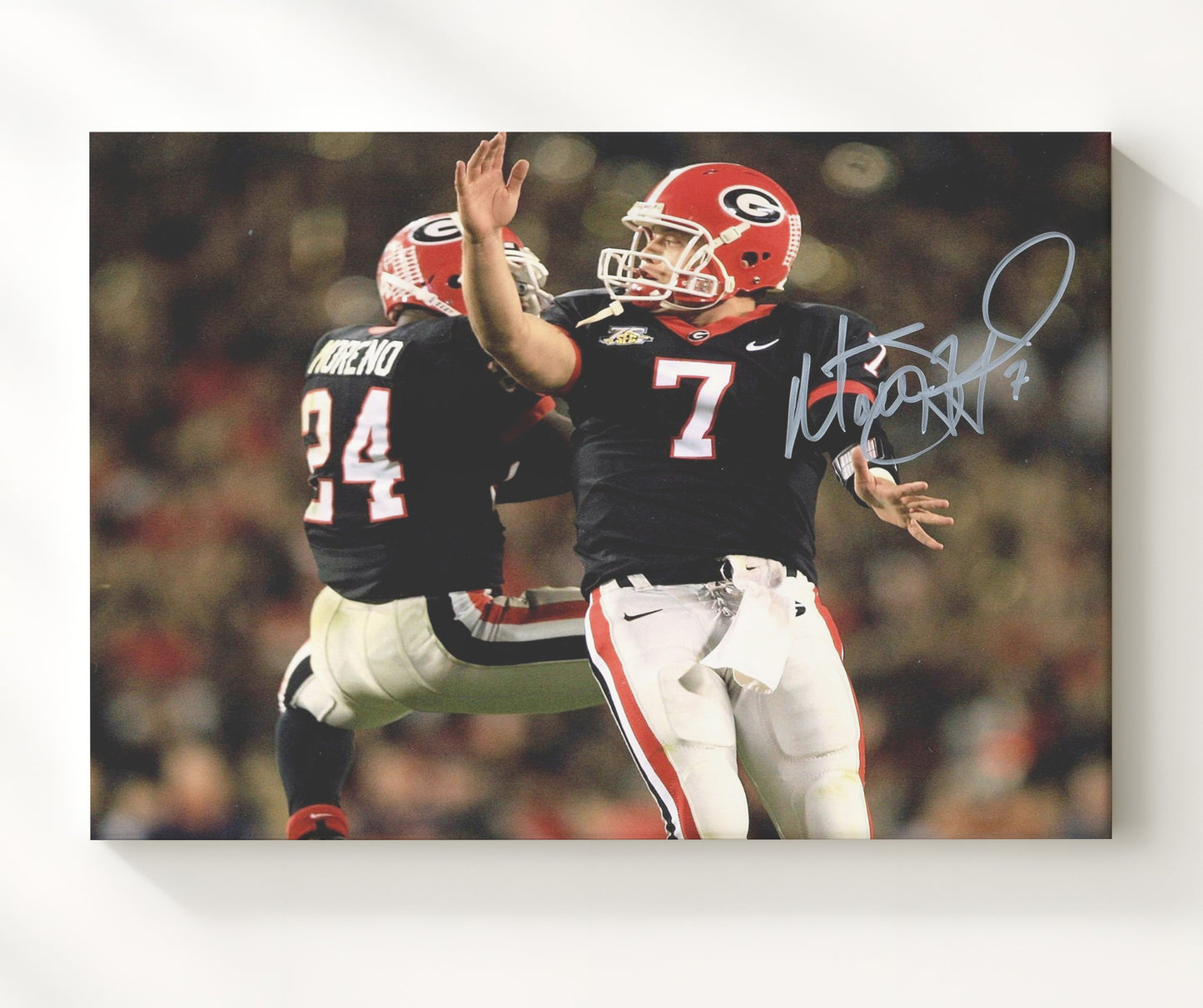 Georgia Football - Stafford and Moreno Backfield Duo 8x10 Canvas college football wall art