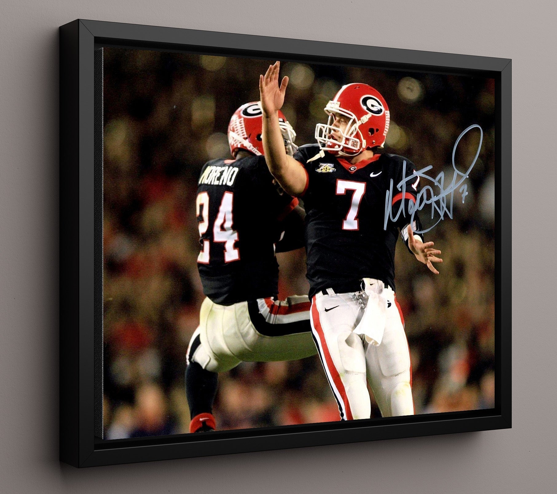 Georgia Football - Stafford and Moreno Backfield Duo 8x10 Framed Canvas college football wall art
